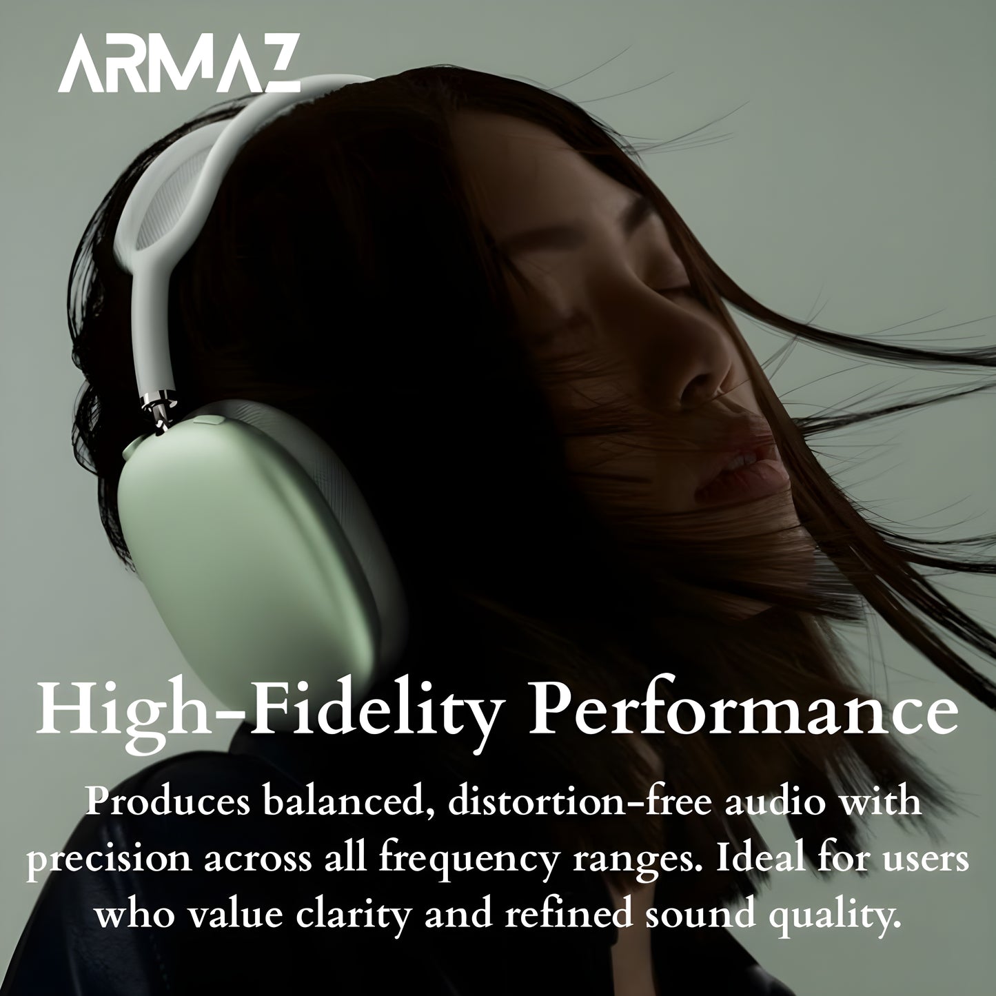 Armaz Max Wireless Headphones with High Quality Immersive Audio & Studio Grade Sound (Orange)