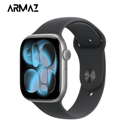 Armaz Watch Series 11 [GPS + Cellular 46mm] Jet Black Aluminium Case with Black Sport Band (Free Size)