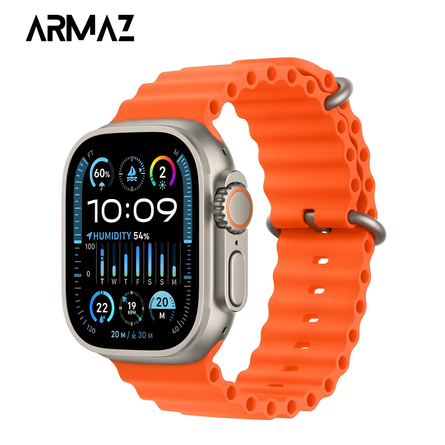 Armaz Watch Ultra 2 [GPS 49mm] Smartwatch with Orange Ocean Band (Free Size)