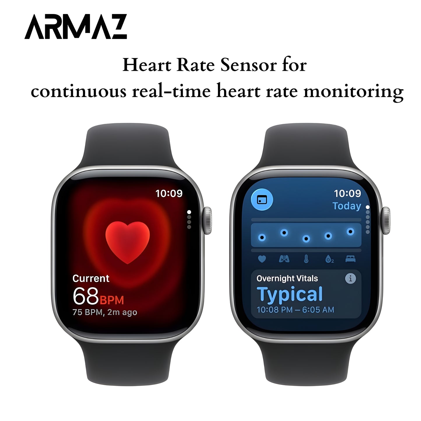 Armaz Watch Series 10 [GPS 46mm] Jet Black Aluminium with Ink Sport Loop (Free Size)