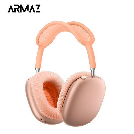 Armaz Max Wireless Headphones with High Quality Immersive Audio & Studio Grade Sound (Orange)