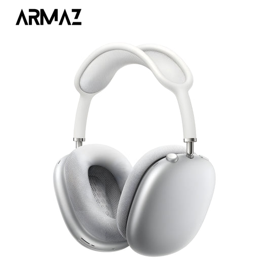 Armaz Max Wireless Headphones with High Quality Immersive Audio & Studio Grade Sound (Silver)